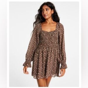 Lucy Paris Smocked Printed Dress size M